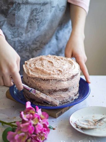 Coconut Cake with Raspberry Frosting | Dani's Cookings